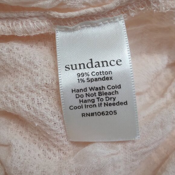Sundance | Cloud Nine Pink Cap Sleeve Shirred Top | Size L - Picture 8 of 8